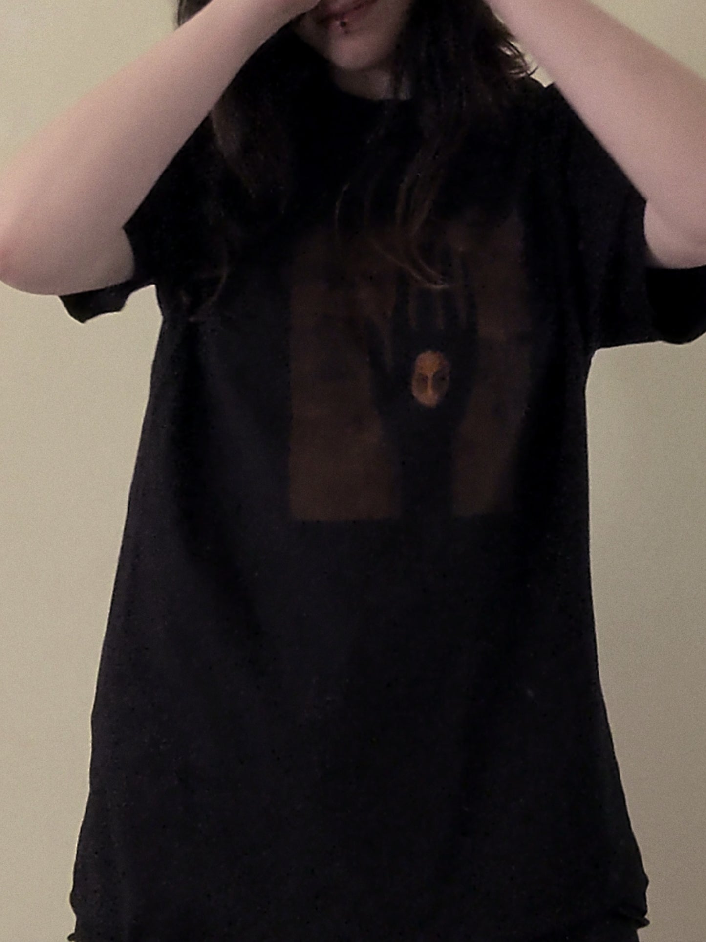 bleach-painted shirt (L)