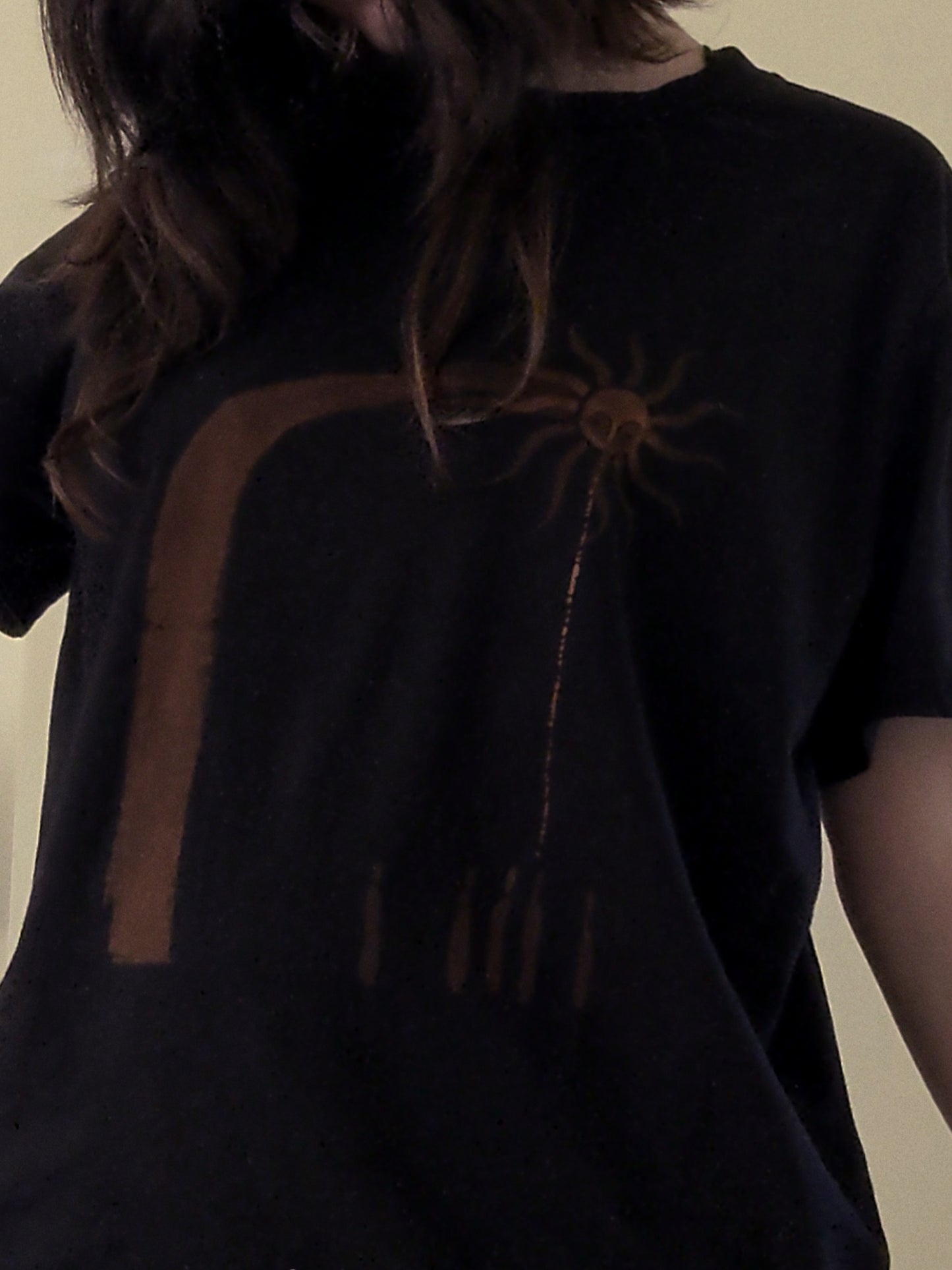 bleach-painted shirt (L)